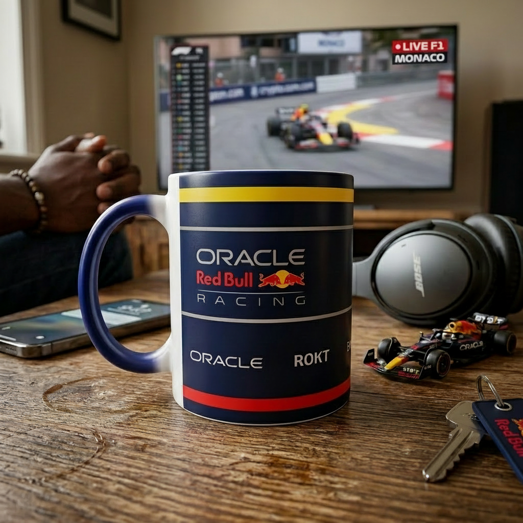 Oracle Red Bull Racing Design 11 oz Matte Magic Mug – Colour Changing Ceramic Mug