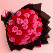 Premium Red & Pink Roses Bouquet