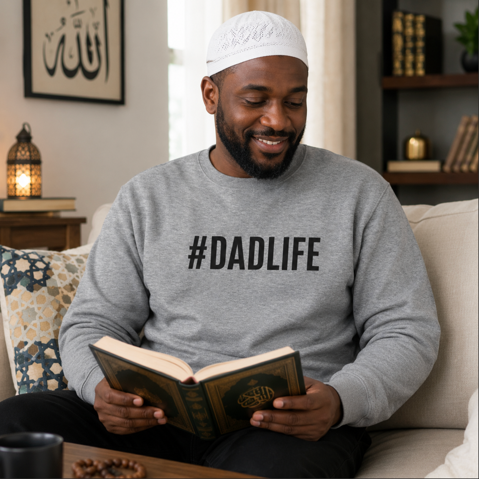 Personalised #DADLIFE Sweatshirt – Grey