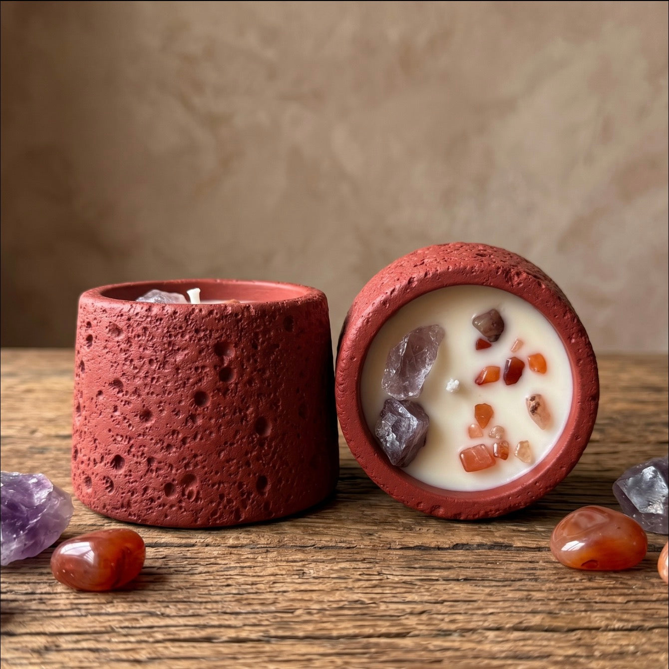 Stone Finish Scented Candle Jar – 210g Small Luxury Candle