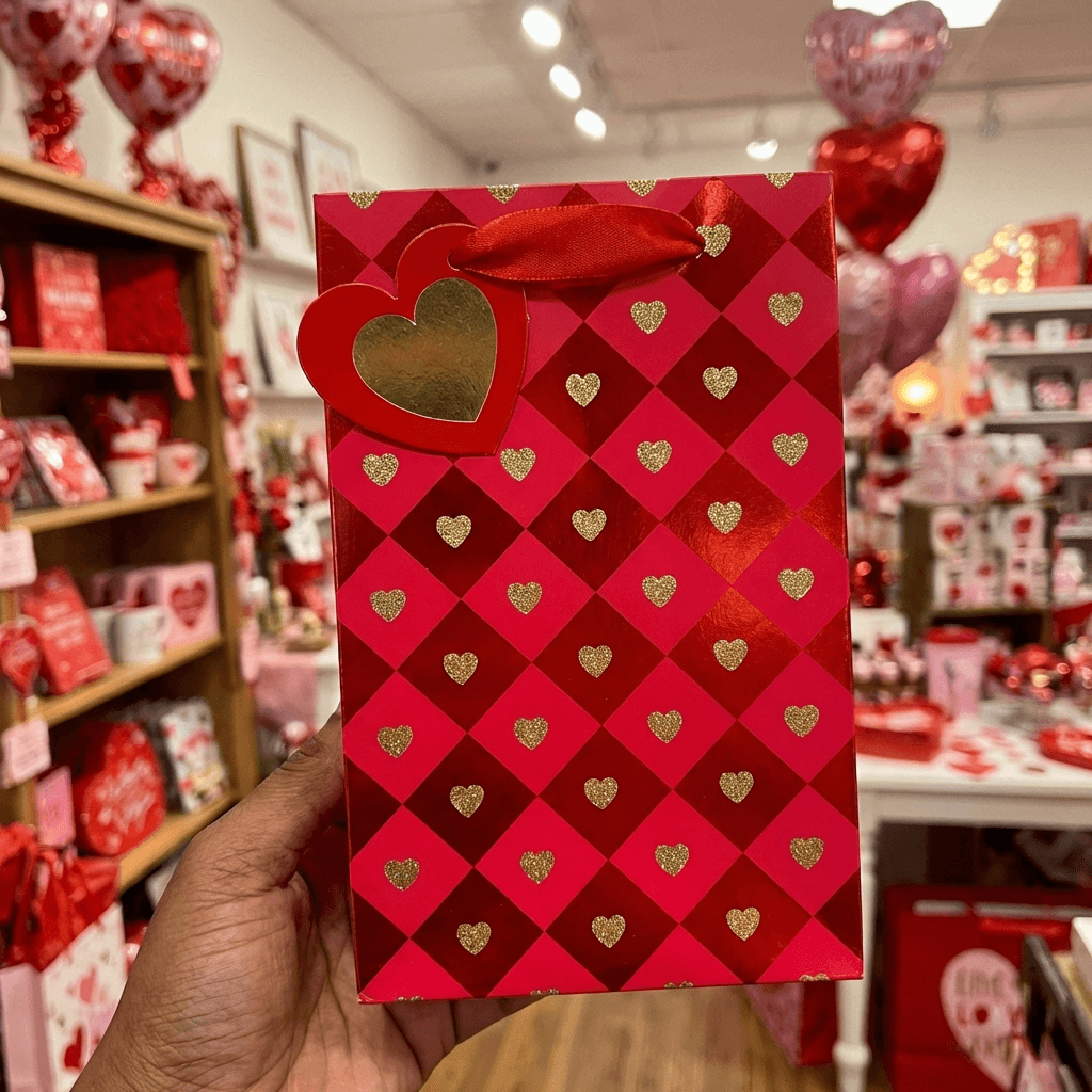 Golden Hearts Small Gift Bag