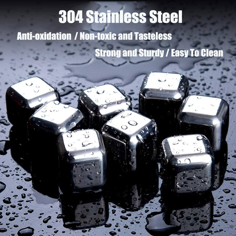 The ChillCraft Stainless Steel Whisky Stones Gift Set