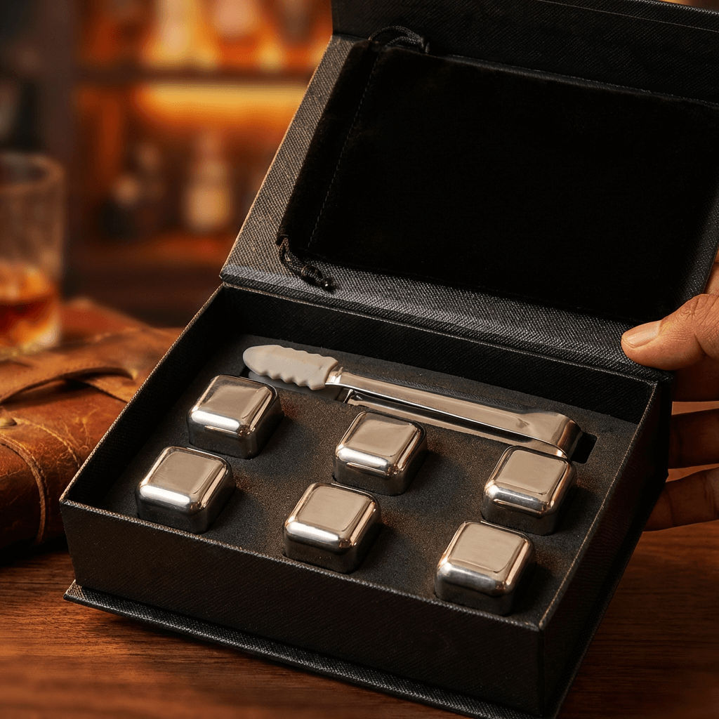 The ChillCraft Stainless Steel Whisky Stones Gift Set