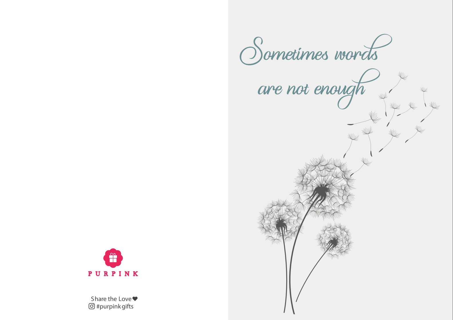 Words Are Not Enough A6 Card