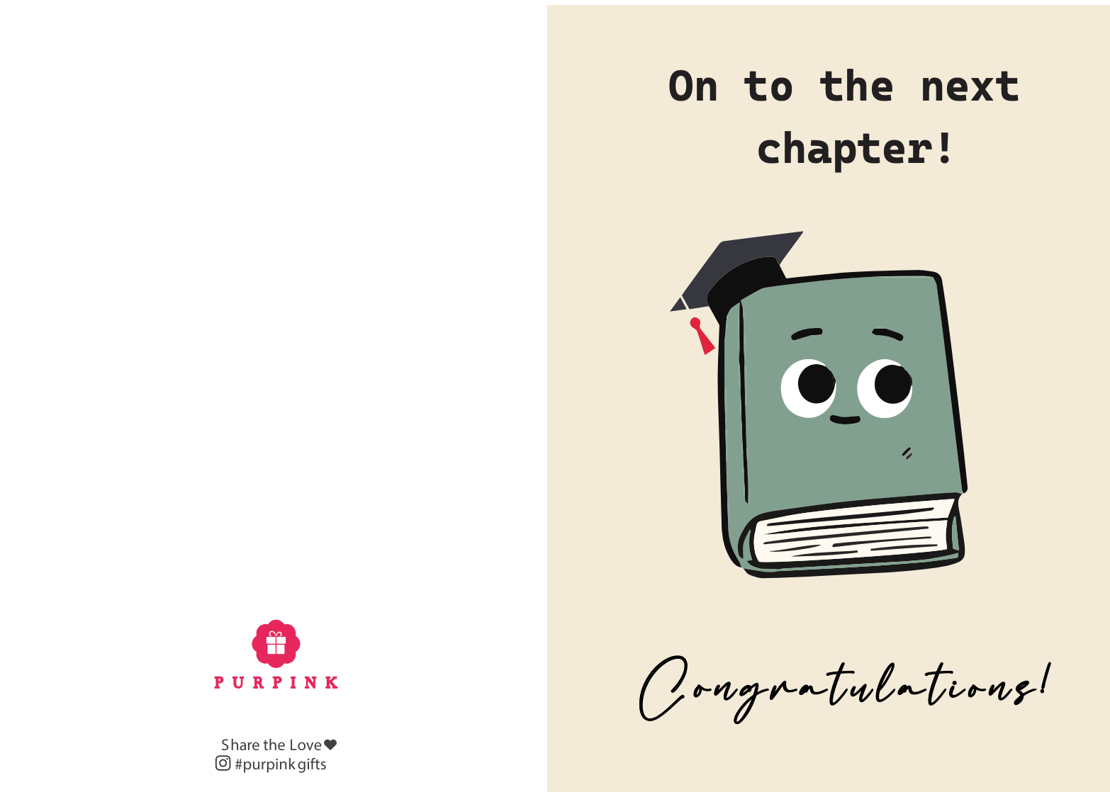 One To The Next Chapter A6 Card