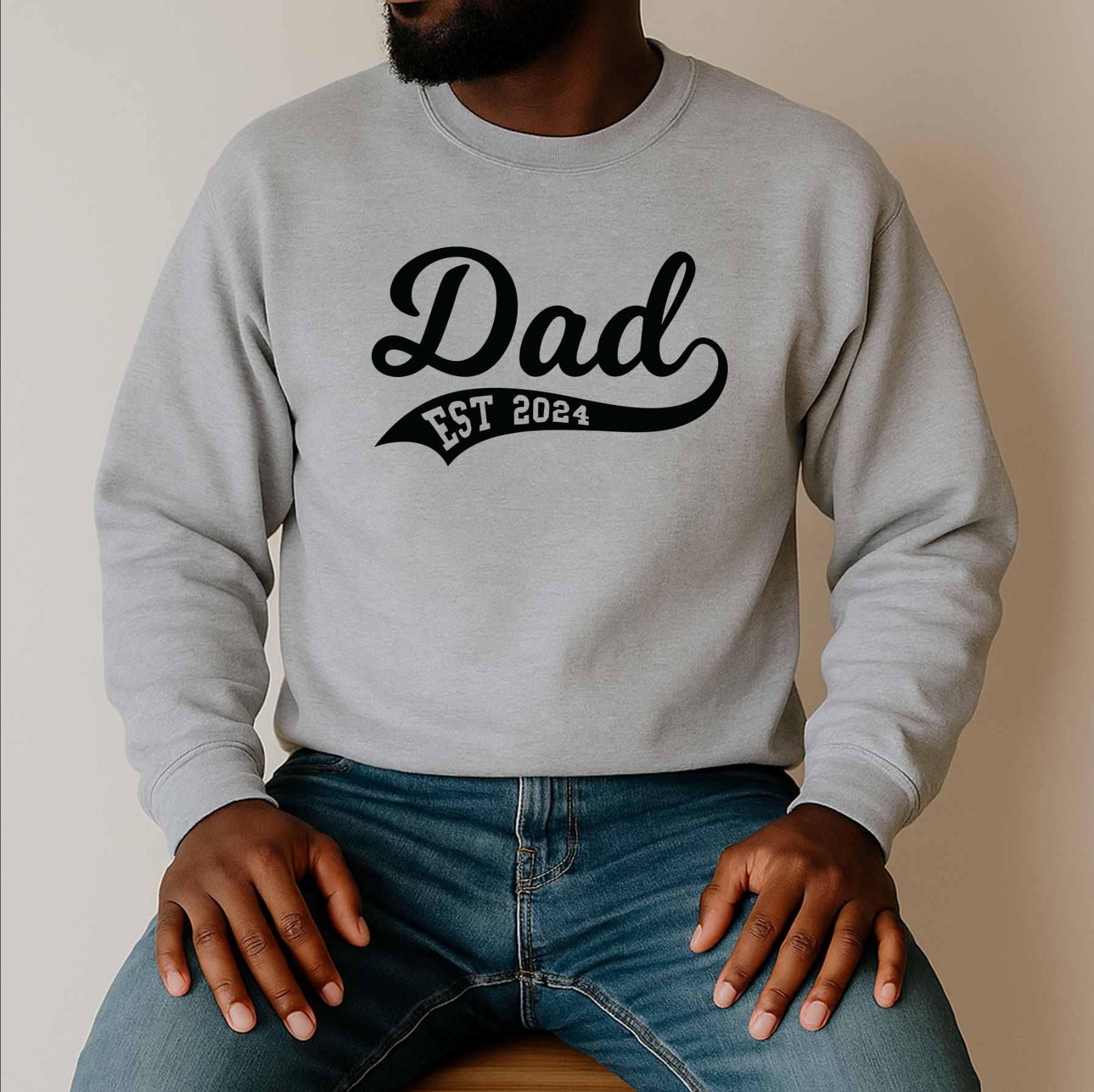 Dad EST  – Personalized First-Time Dad Sweatshirt