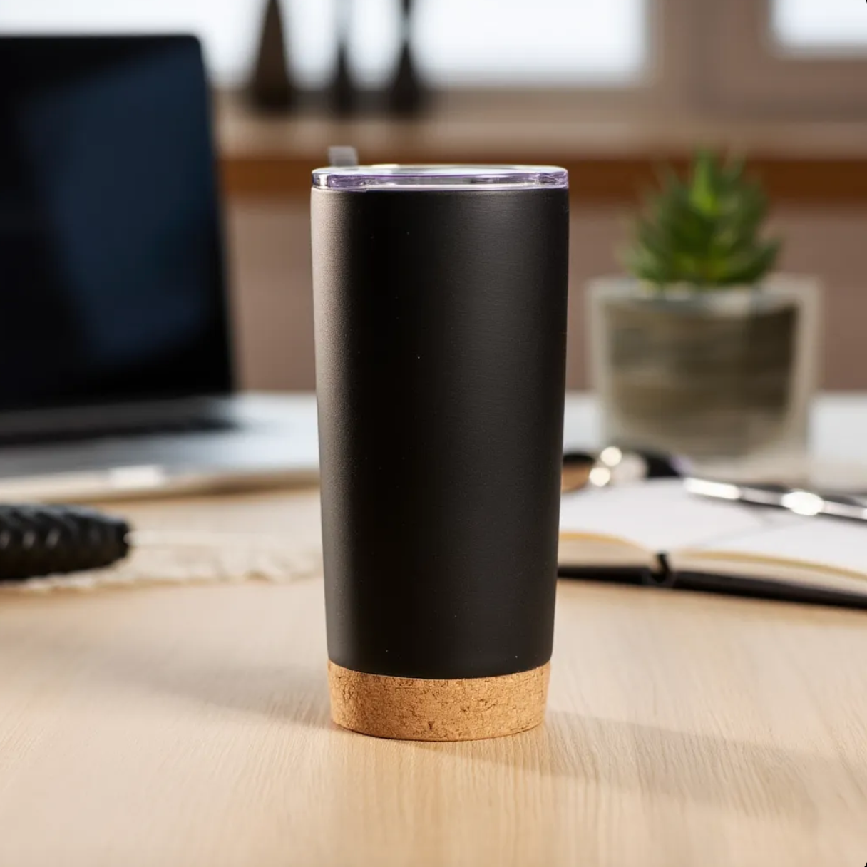 Cork-Insulated Thermal Travel Mug – 500 ml