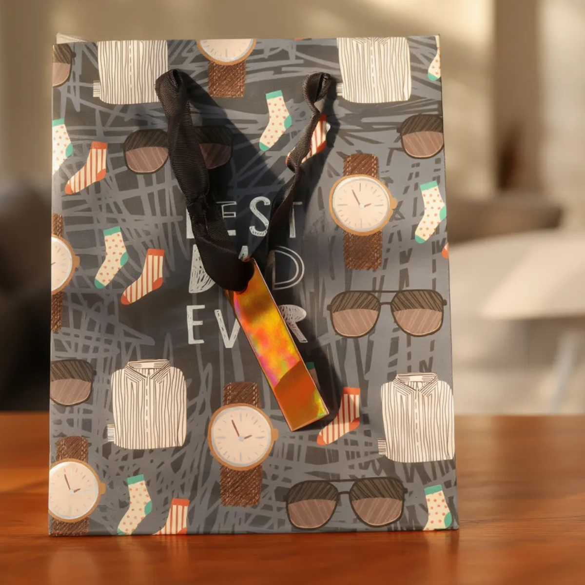 Best Dad Ever Medium Gift Bag – Father’s Day Gift Packaging for Dad