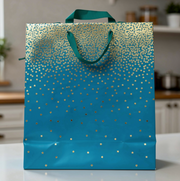 Teal Ombre Medium Gift Bag – Elegant Gradient Gift Packaging