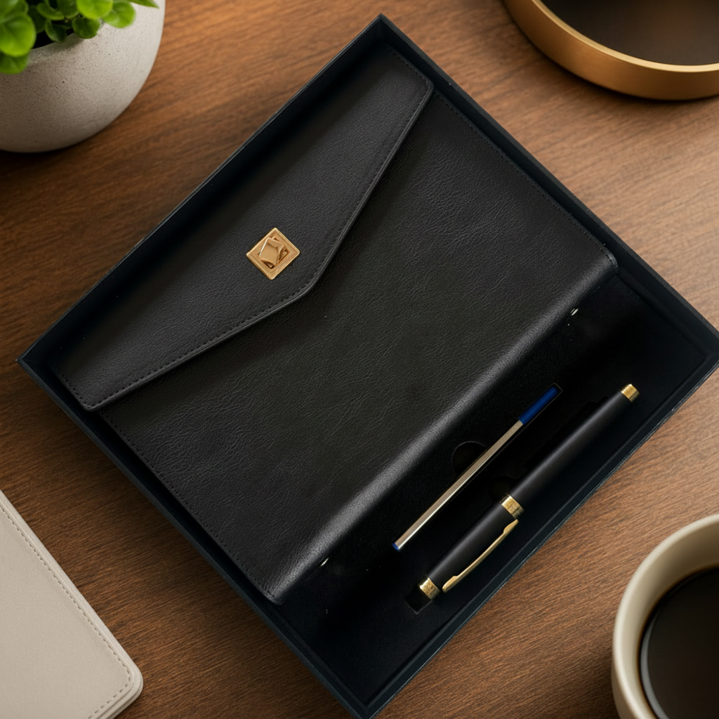 Premium Metal Pen and Stylish A5 Notebook Diary