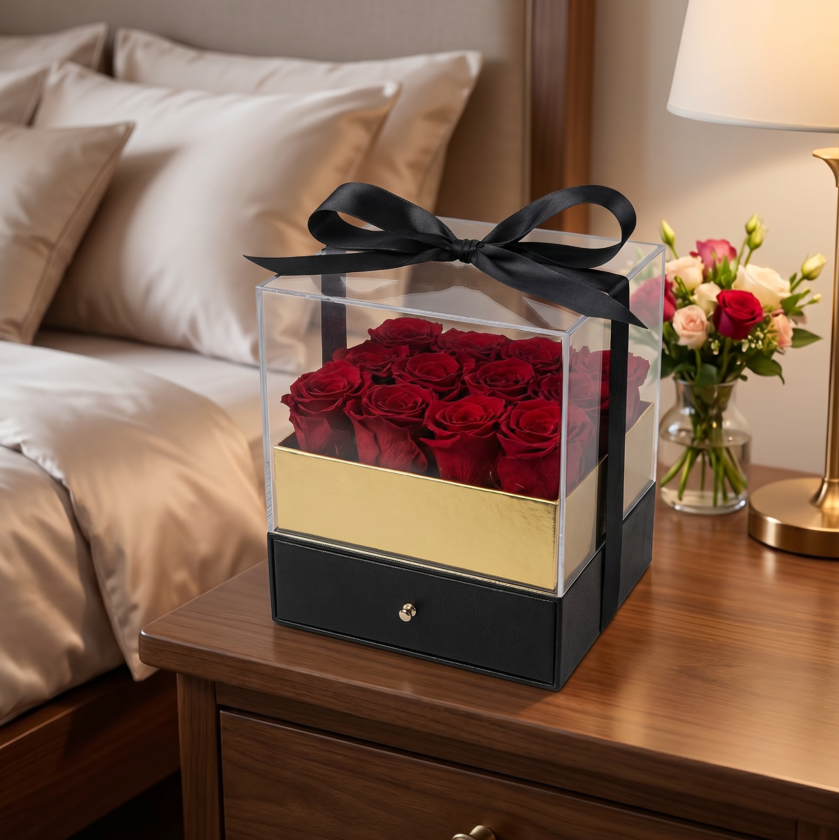 L'Élégance Éternelle ForeverRoses – Luxury Preserved Rose Gift Box