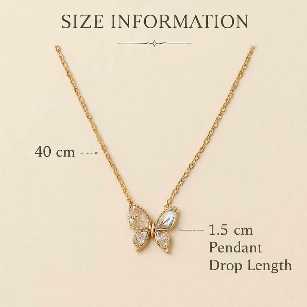 Lumina Butterfly Station Pendant – Crystal Butterfly Necklace
