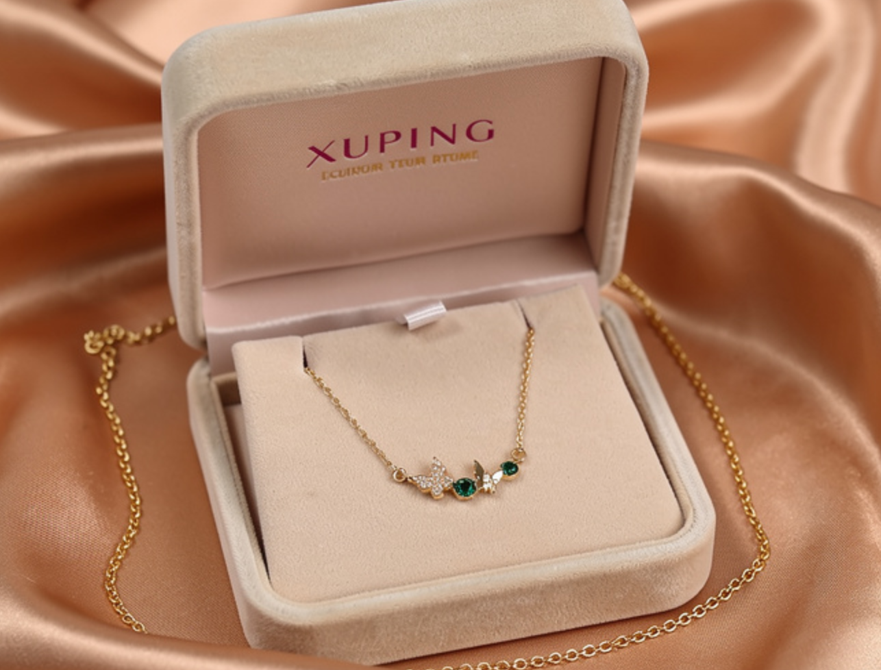 The Zara Necklace – 14k Gold Plated – Butterfly Charms