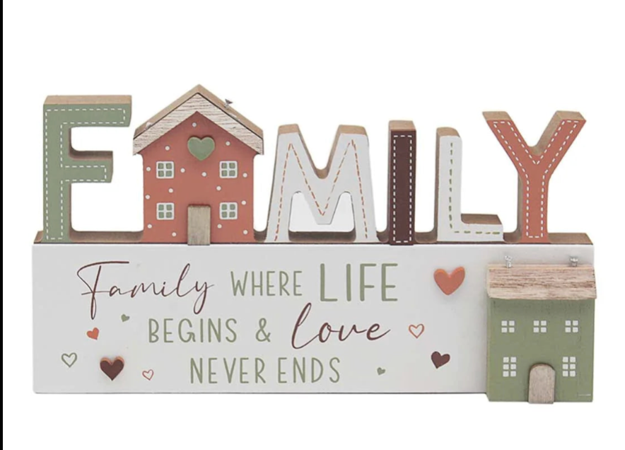Love & Affection Autumn Standing Plaque – Family