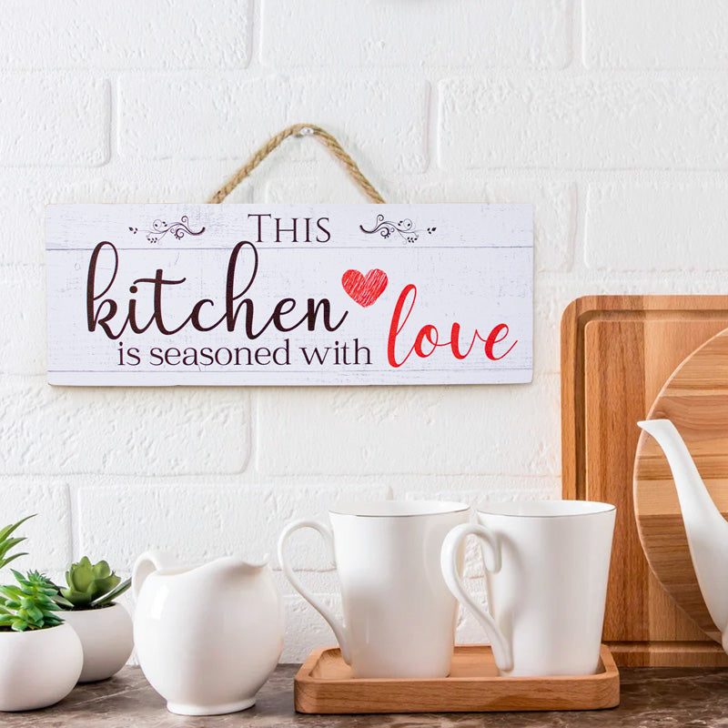 Seasoned With Love Wall Hanging Plaque