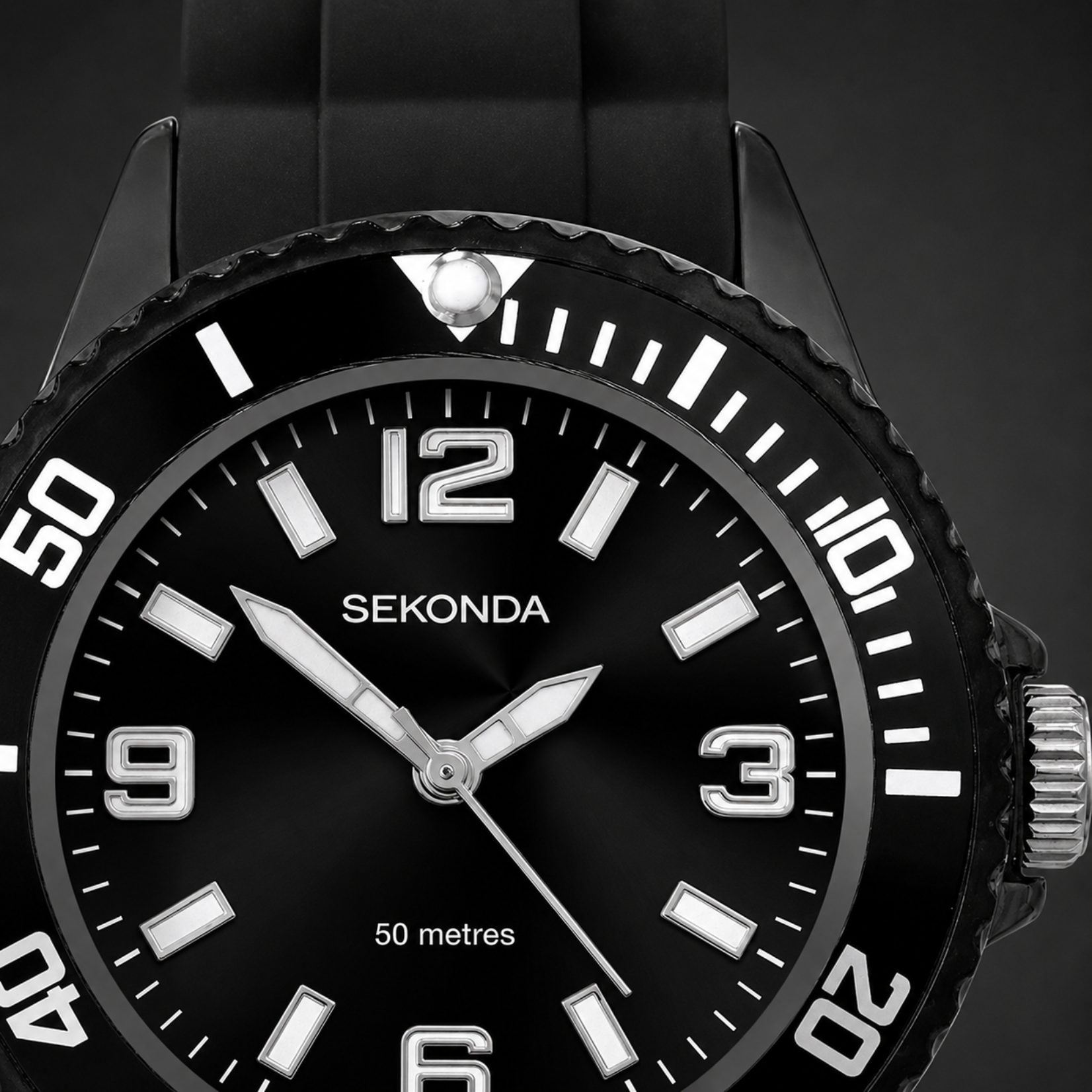 Sekonda Youth Watch – Black Silicone Strap (3390)