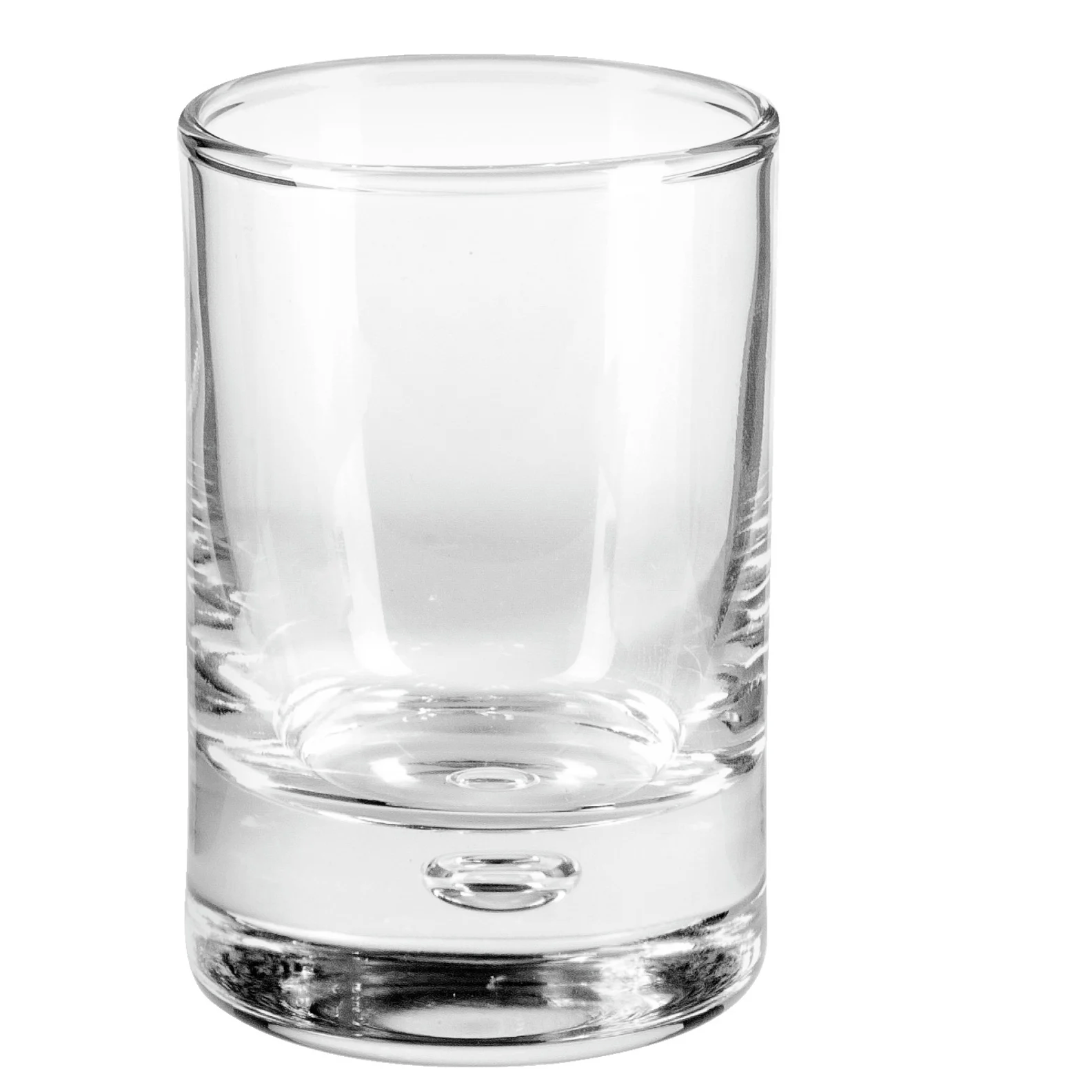 Transparent, dishwasher-safe shot glass