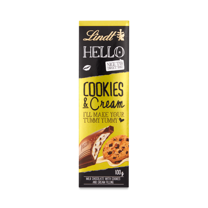Lindt HELLO Cookies & Cream Bar 100g