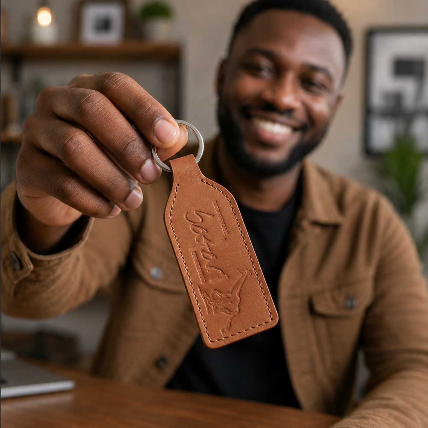 Leather Keyrings – Safari Company Ltd Branded Key Holders (Large / Small)