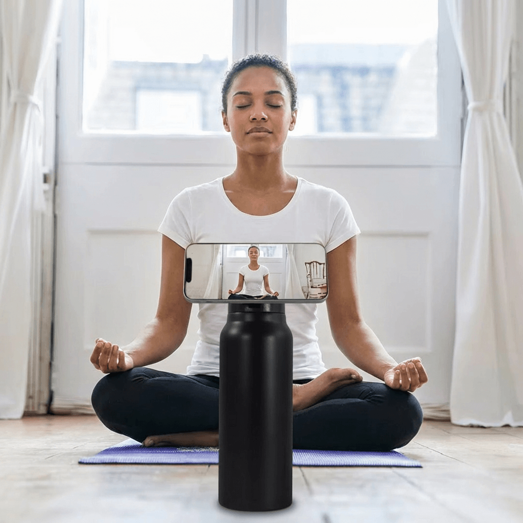 The SnapStand MagSafe Magnetic Water Bottle with Phone Holder, 750ml