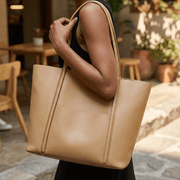 Solstice Genuine Leather Tote Bag – 35 × 30 × 16 cm Minimalist Shoulder Handbag