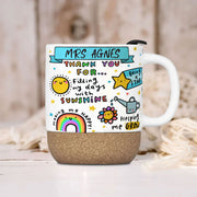 Personalised Teachers Appreciation- Cork Mug