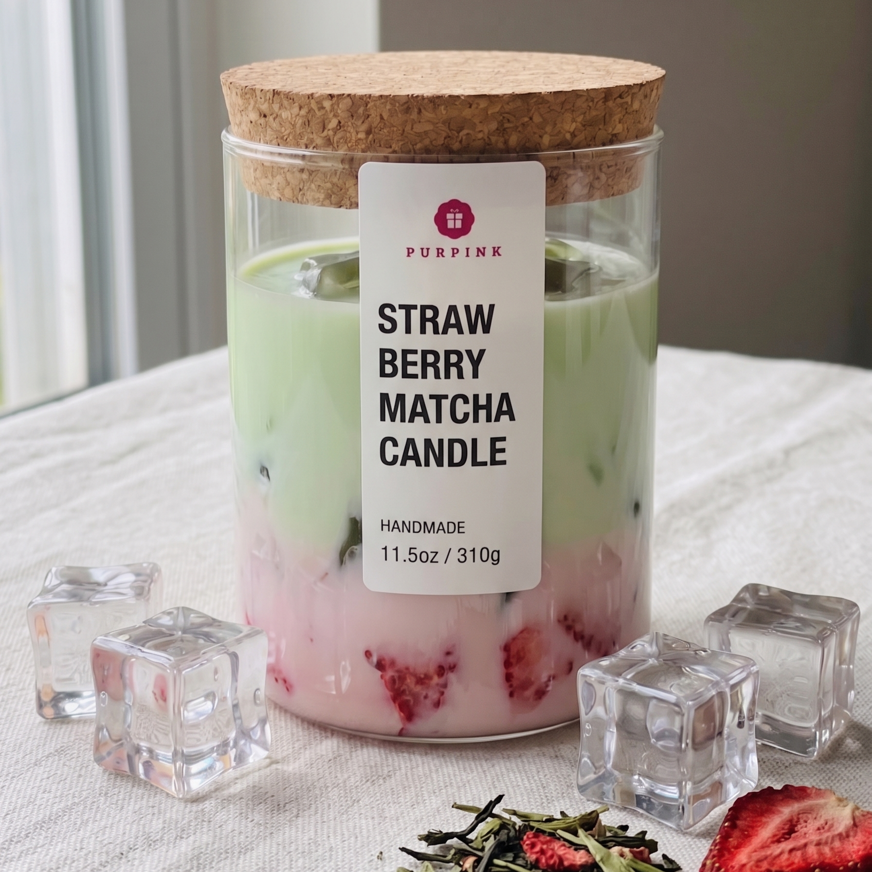 Purpink Coffee Mug Scented Soy Wax Candle – 310g Luxury Candle Jar