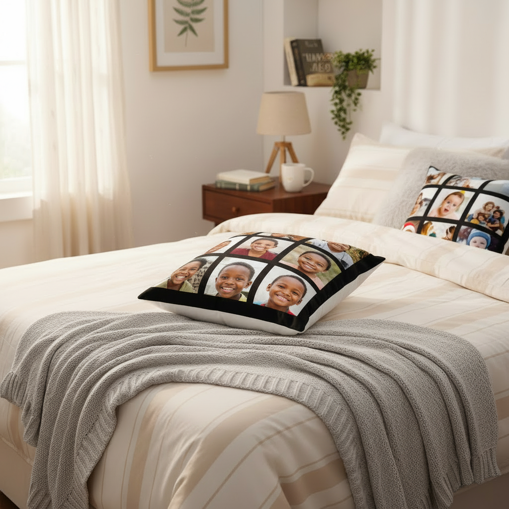 Personalised Cotton Cushion Cover – 40 × 40 cm Decorative Throw Pillow Cover