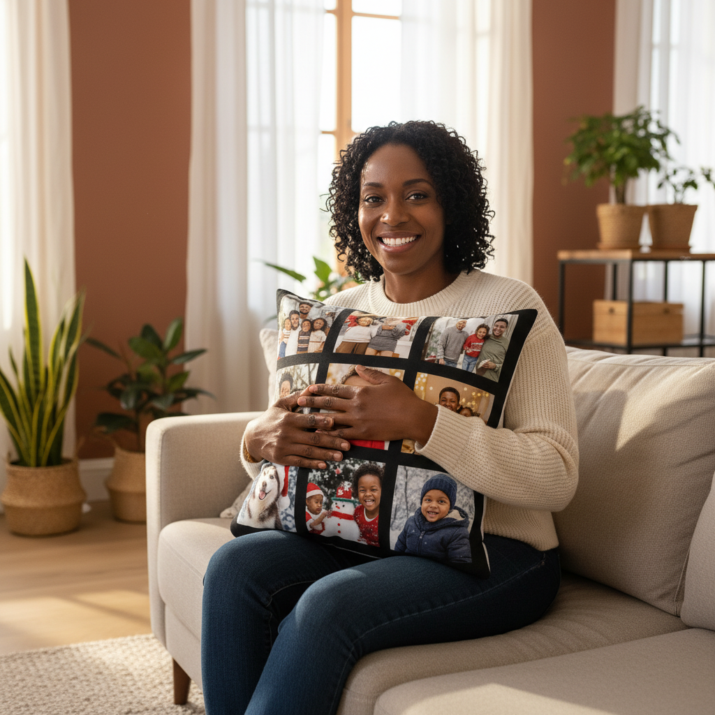 Personalised Cotton Cushion Cover – 40 × 40 cm Decorative Throw Pillow Cover