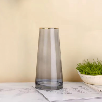 Smooth Conical European Glass Vase