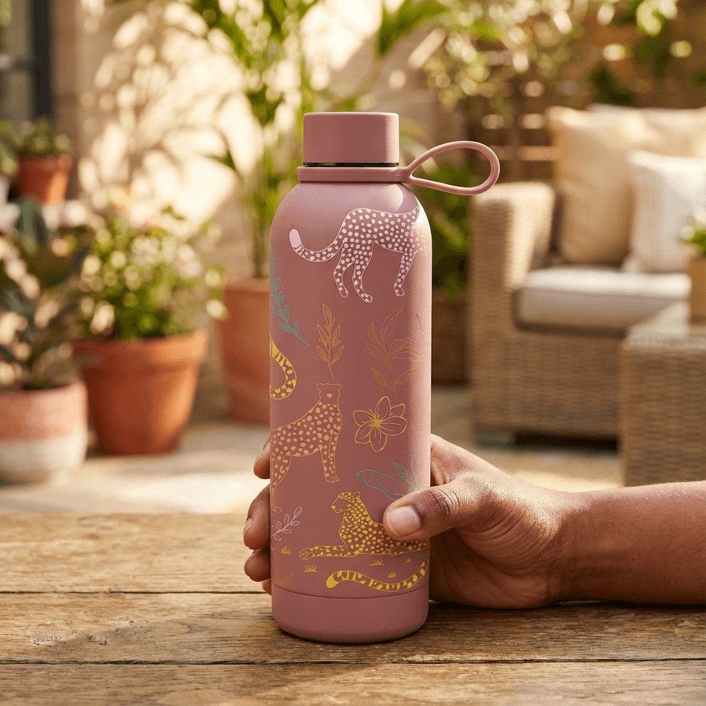 The Art Carte Insulated Bottle - 500ml Terra Rose Edition