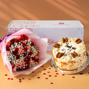 Thank You Cake & Mixed Bouquet Gift Set
