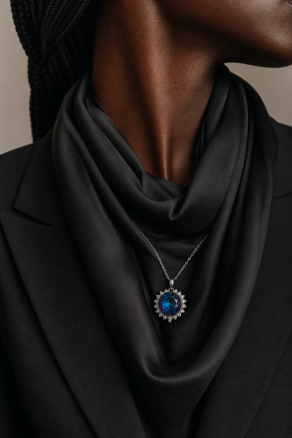 The Soleil Necklace – Rhodium Plated – Sunshine