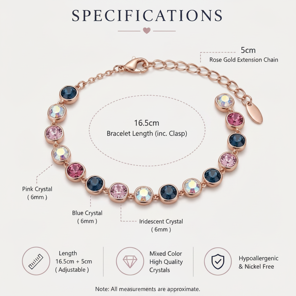 The Vera Bracelet – 18k Gold Plated – Multi