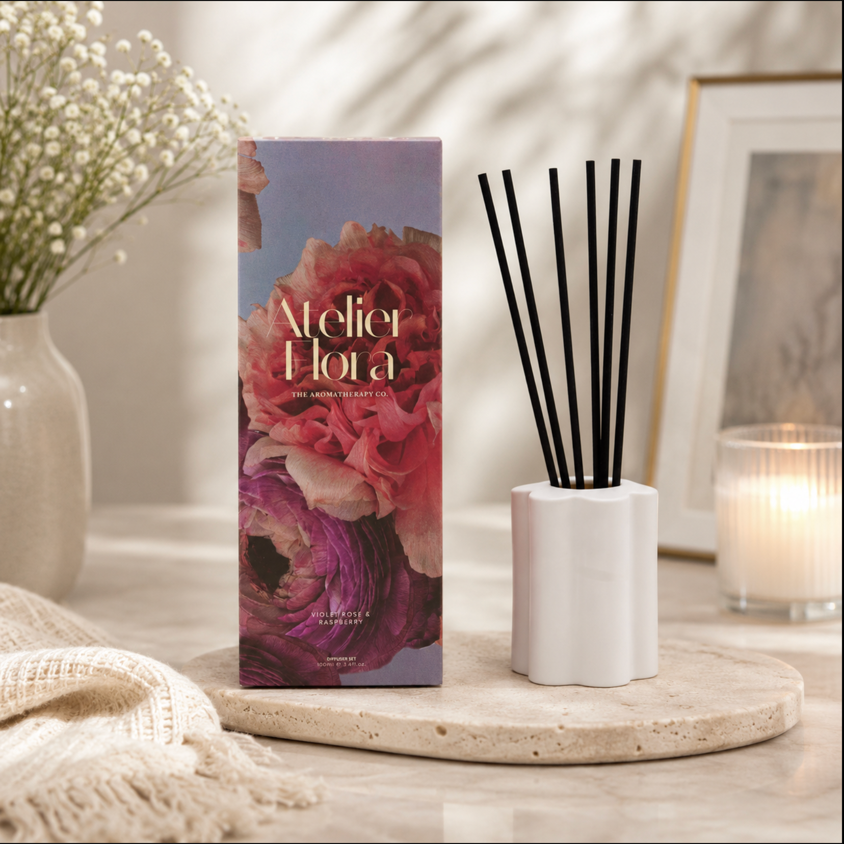 Atelier Flora 100ml Diffuser – Violet & Rose
