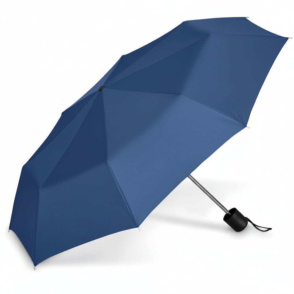 Navy umbrella on a white background