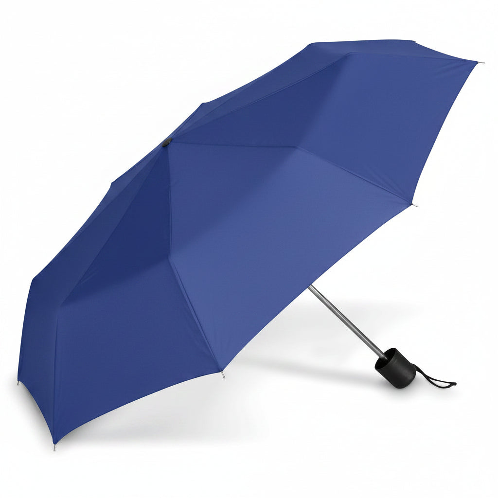 Blue umbrella on a white background