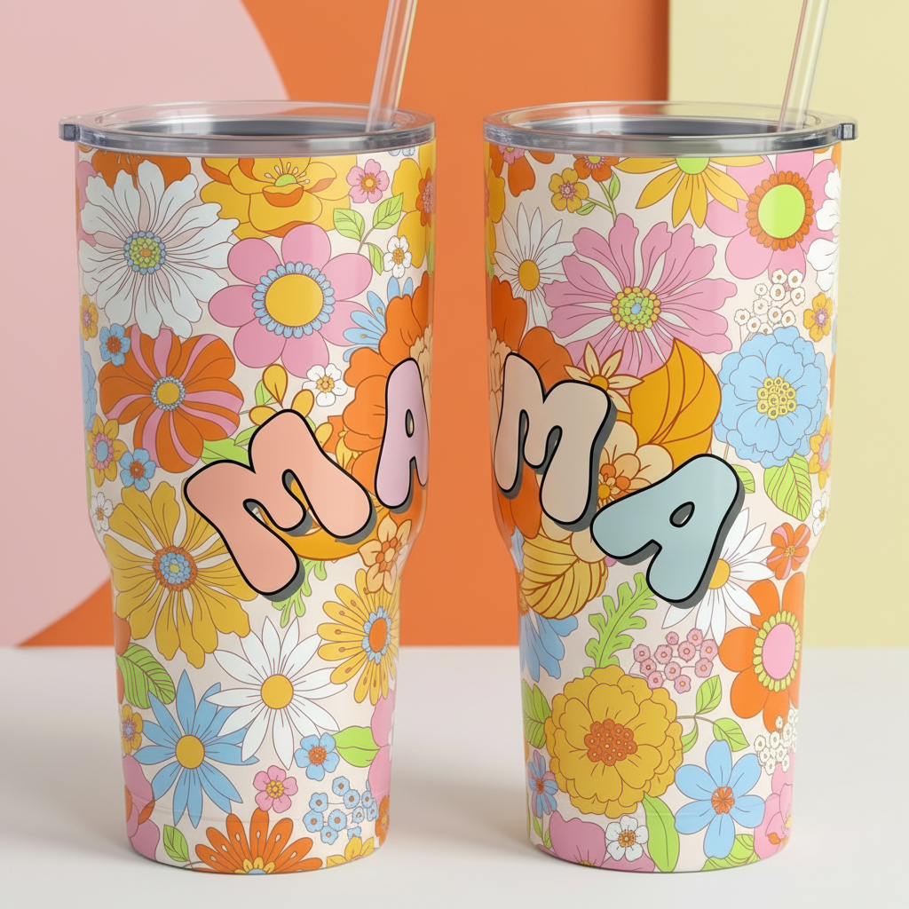 MAMA 30 oz Stainless Steel Vacuum Tumbler