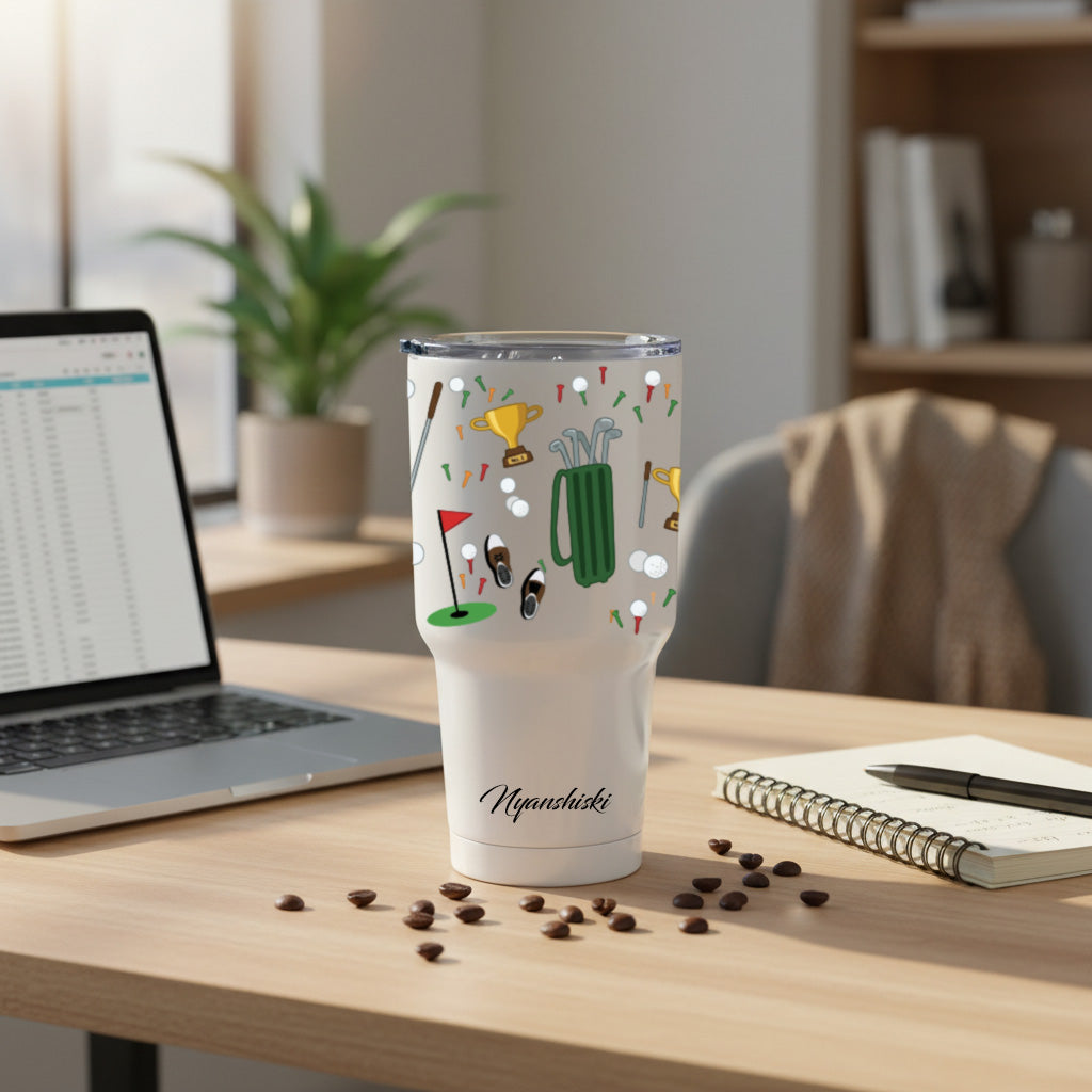 Personalised 30 oz Sublimation White Stainless Steel Tumbler – Insulated Travel Tumbler with Artwork