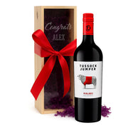 Personalised Tussoc Jumper Wine Box