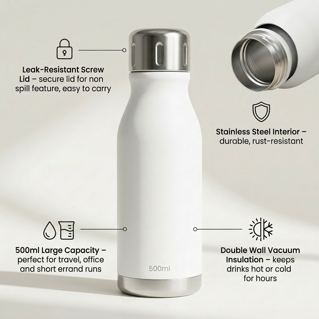 Vacuum Water Bottle - 500ml