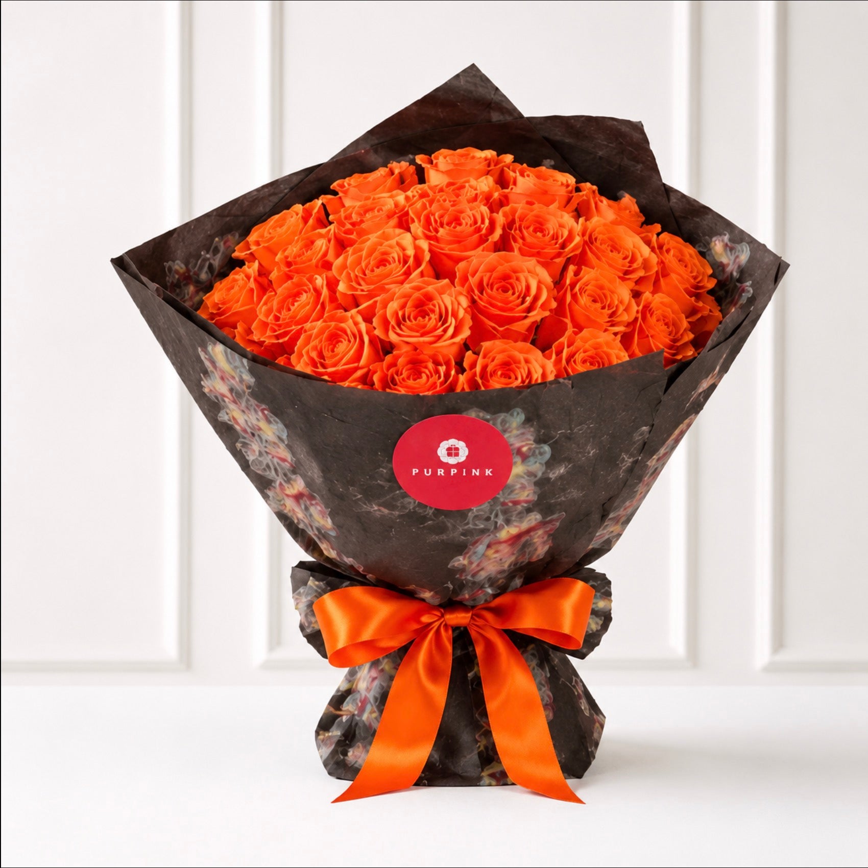 Radiant Orange Rose Bouquet