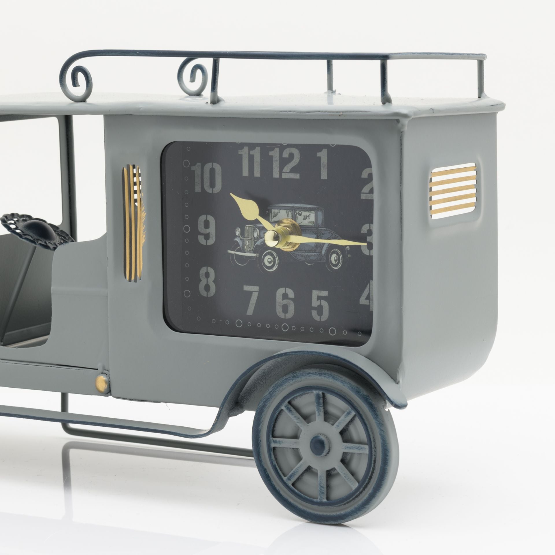 Vintage Saloon Van Mantel Clock- HOMETIME®