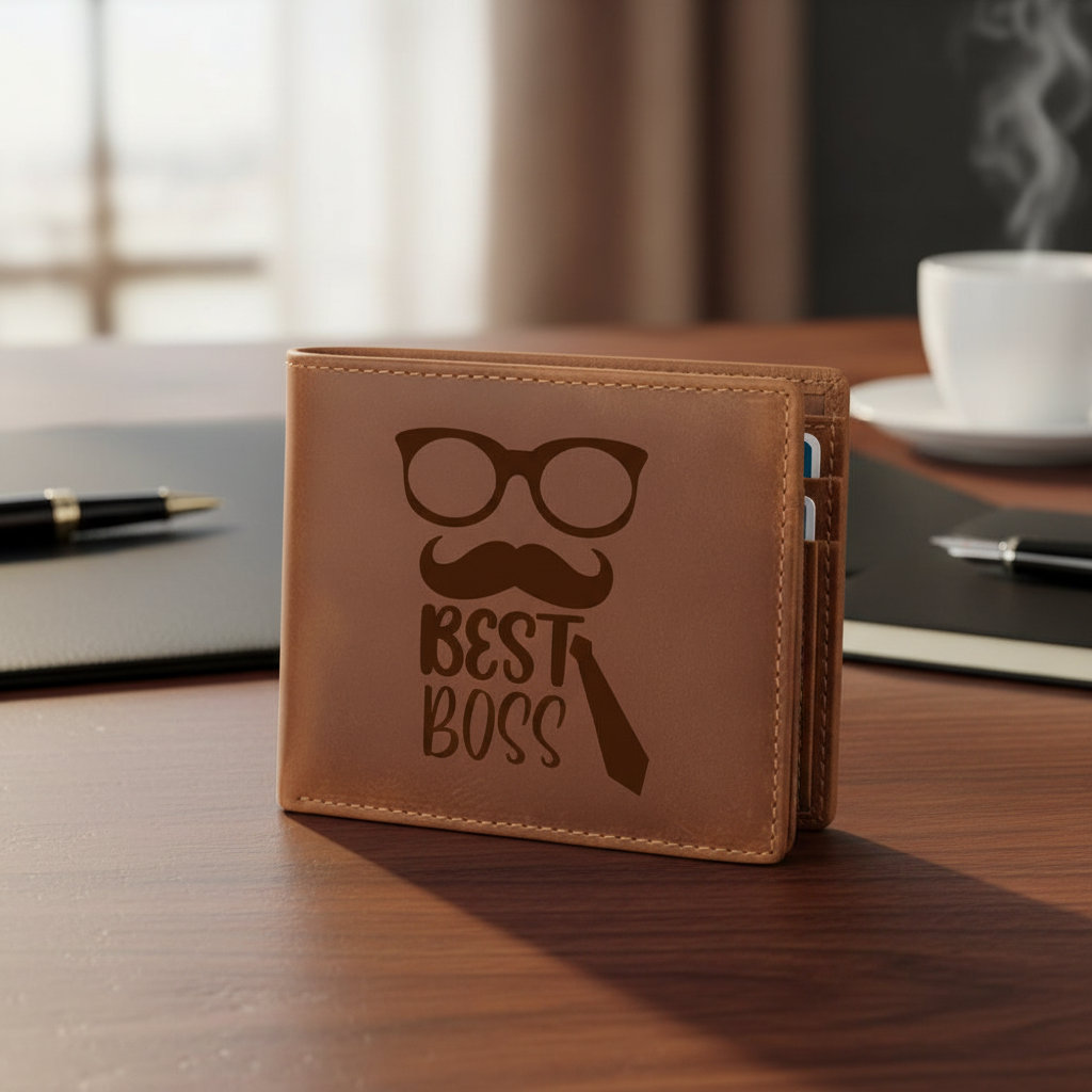 Boss Edition Genuine Leather Wallet – 11 × 8 × 4 cm RFID Blocking Men’s Wallet