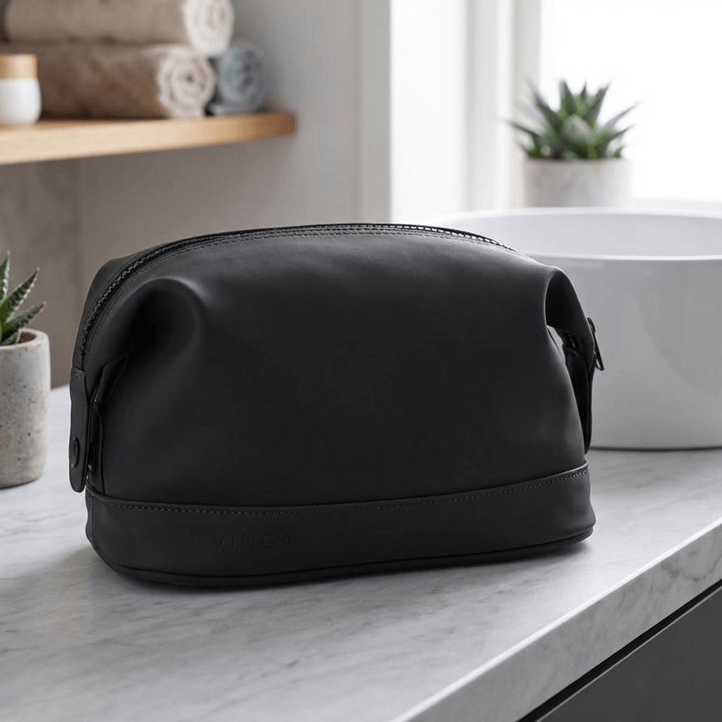 VINGA Baltimore Premium Wash Bag – Black