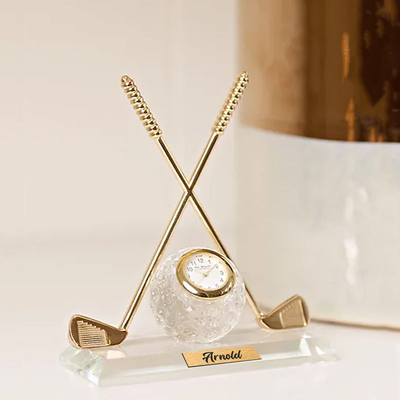 WILLIAM WIDDOP® Miniature Crossed Golf Clubs with Glass Ball