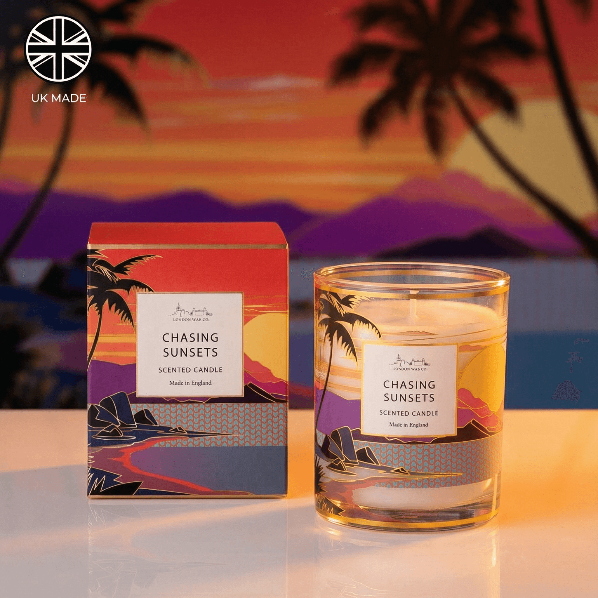 Chasing Sunsets Scented Candle – 227g (London Wax Co.)