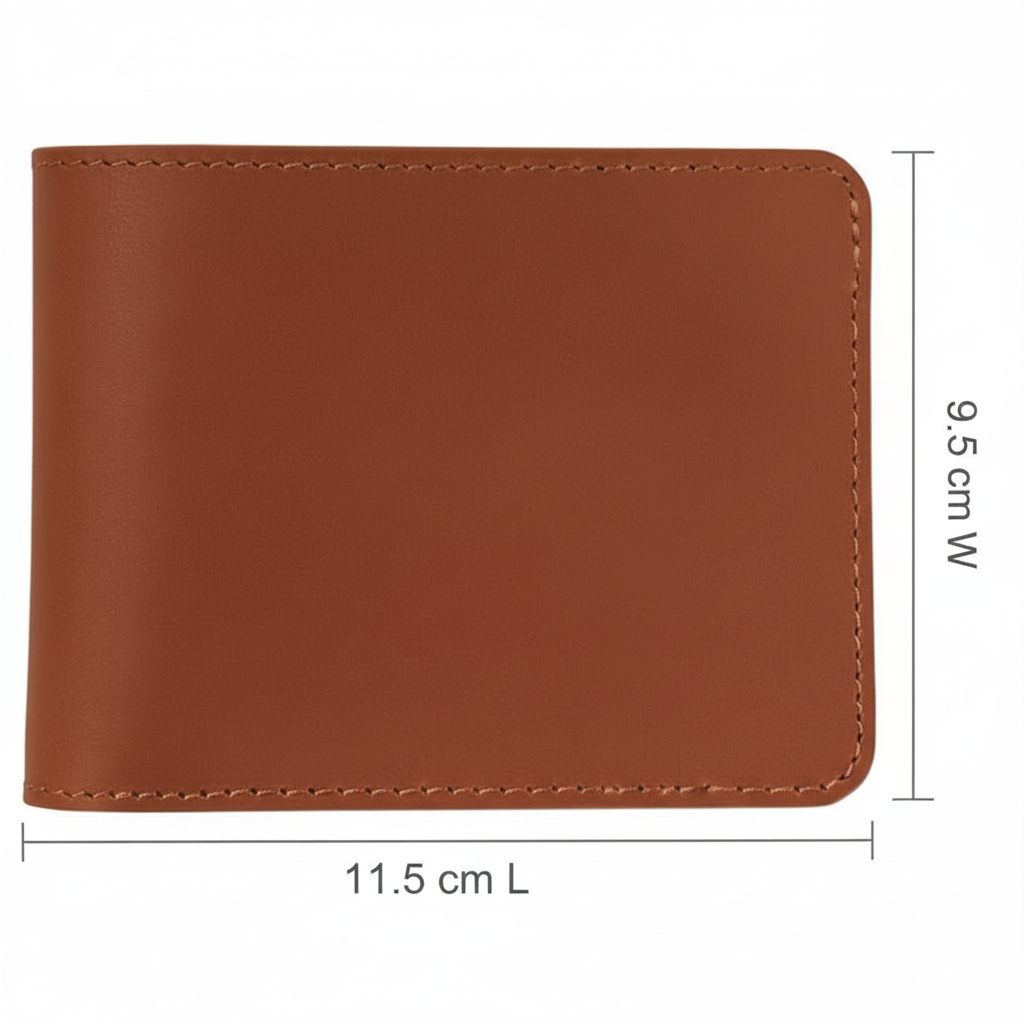 Vintage Rugged PU Leather Wallet – 11.5 × 9.5 cm