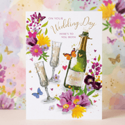 On Your Wedding Day – Elegant Floral Celebration Card