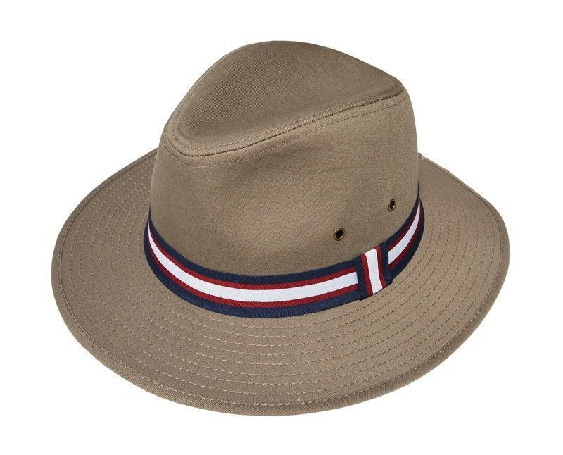 Safari Hat with White & Red Strip